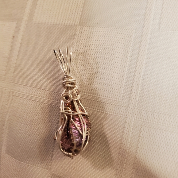 Bismuth and Seed Pearl's Wire Wrapped - Picture 2 of 5
